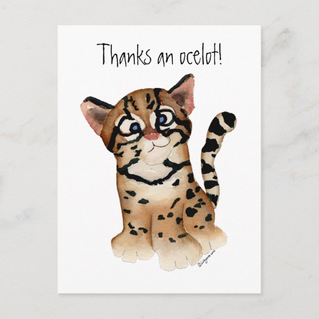 Merci à une carte postale Ocelot (Devant)