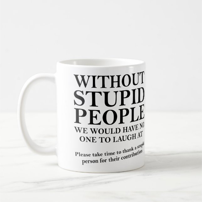 Merci à une personne idiote Mug ou Mug de voyage d (Gauche)