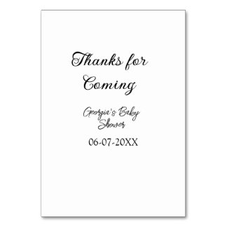 Merci à venir baby shower moderne simple typogr