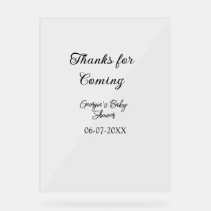 Merci à venir baby shower moderne simple typogr