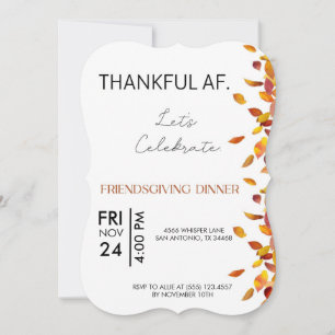 Merci AF Friendsgiving Editable Invitation