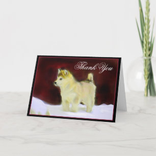 Merci Alaskan Malamute carte de voeux