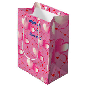 Merci - Amour - Sac cadeau moyen pour la Saint Val