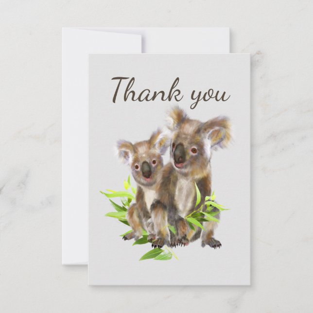 Merci amusant Curieux Koala Ours lunettes Animal (Devant)
