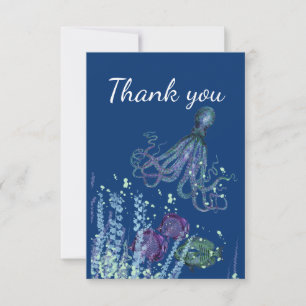 Merci Amusant Poisson sous-marin Octopus Océan Mer