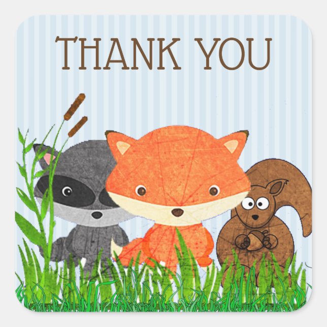 Merci Animaux forestiers Sticker pour la création  (Devant)