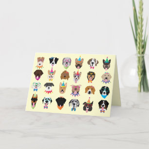 Merci Anniversaire Chien face des animaux vaillant