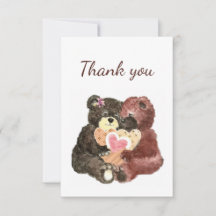 Merci Aquarelle Cute Cuddin Nounours