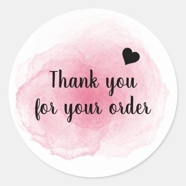 Merci Aquarelle Pour Votre Sticker De Commande (Devant)