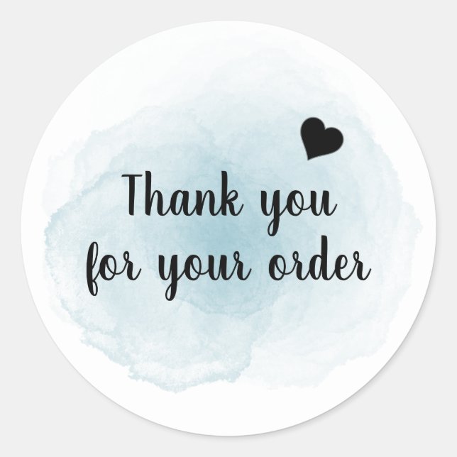 Merci Aquarelle Pour Votre Sticker De Commande (Devant)