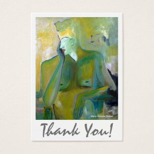 Merci artistique Abstrait doré beige vert