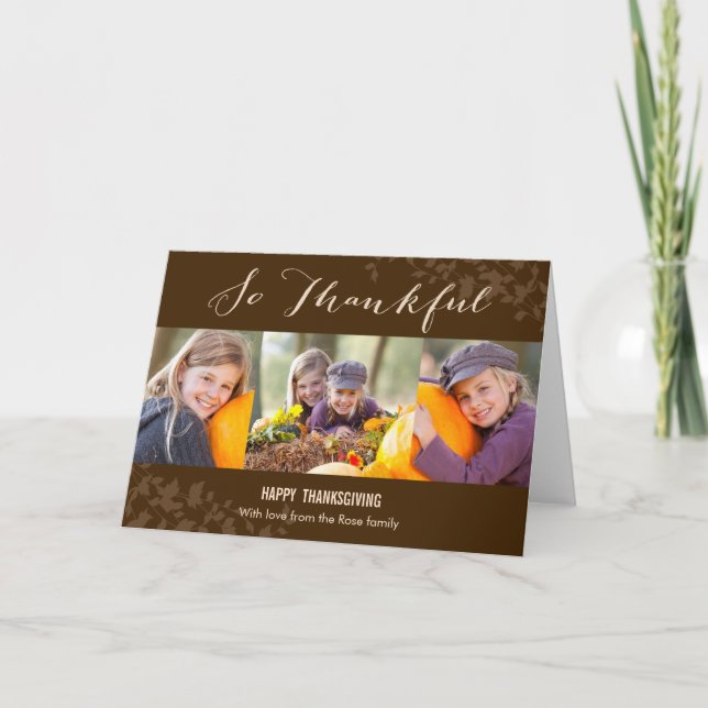 Merci au Carte photo de Thanksgiving (Devant)