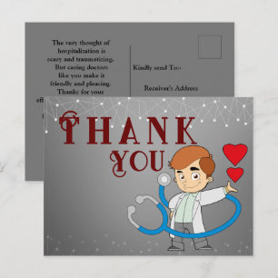 Merci au médecin Carte postale