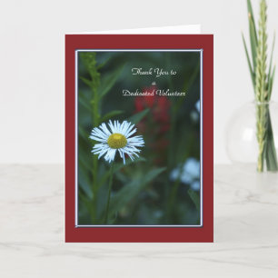 Merci aux bénévoles Carte de voeux Fleur blanche