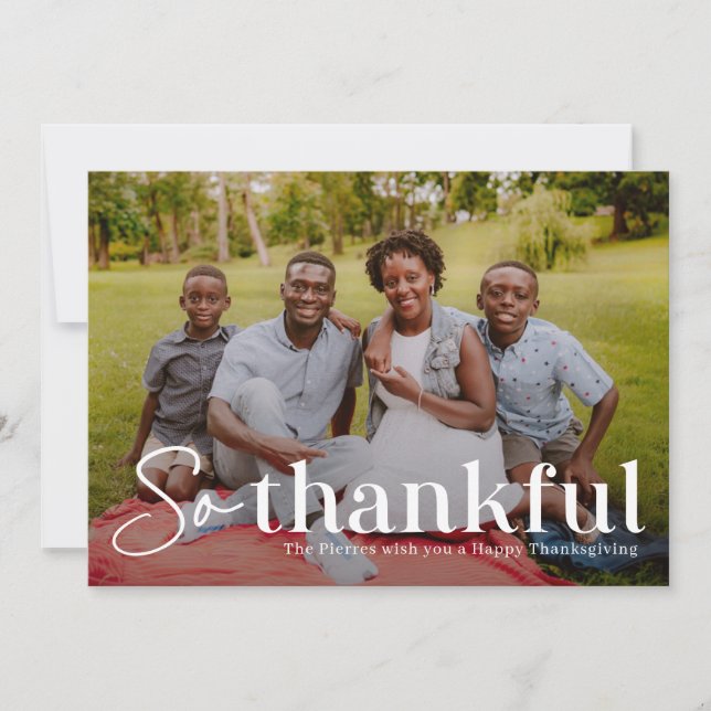 Merci aux Cartes photos de Thanksgiving (Devant)