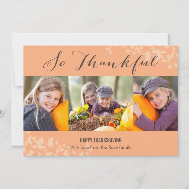 Merci aux Cartes photos de Thanksgiving (Devant)