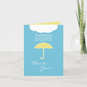Merci Baby Boy Douche Parapluie Carte pliée