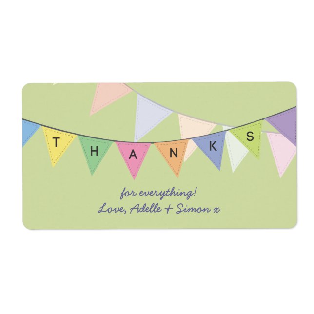 Merci Baby Circus Rainbow Banner Étiquette (Devant)