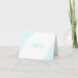 Merci Baby shower carte bleu aquarelle