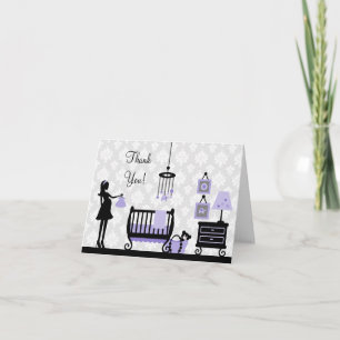 Merci Baby shower Damas : Carte