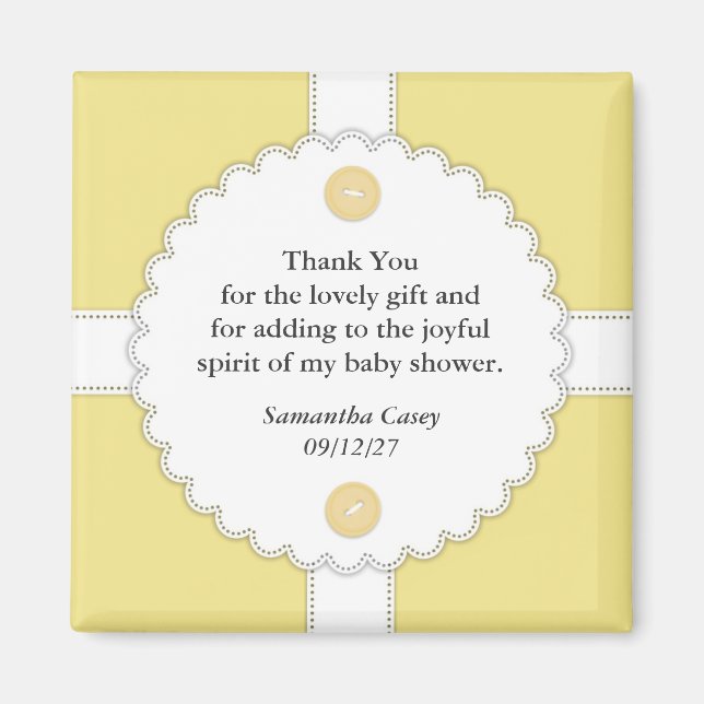 Merci Baby shower Dantel Magnet (Devant)