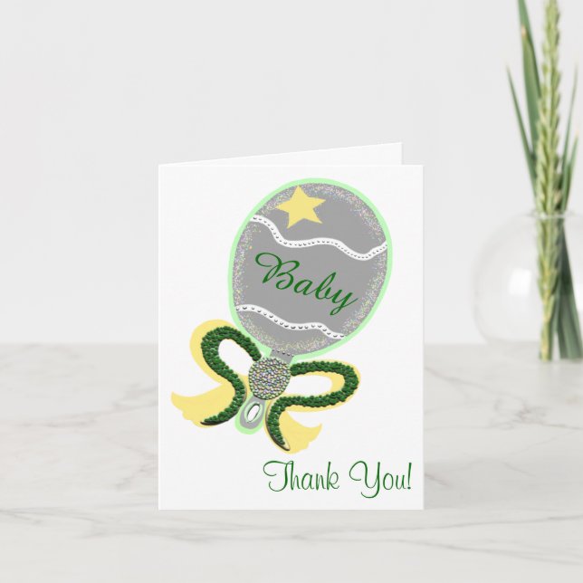 Merci Baby shower Élégant bétail (Devant)