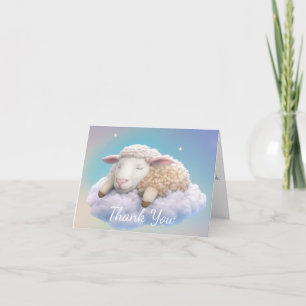 Merci Baby shower petit agneau