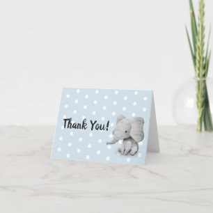 Merci Baby shower petit éléphant