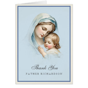 Merci baptismal bébé pour prêtre