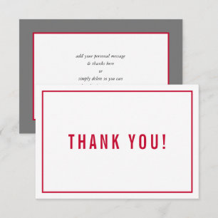 MERCI BAR MITZVAH moderne simple rouge gris