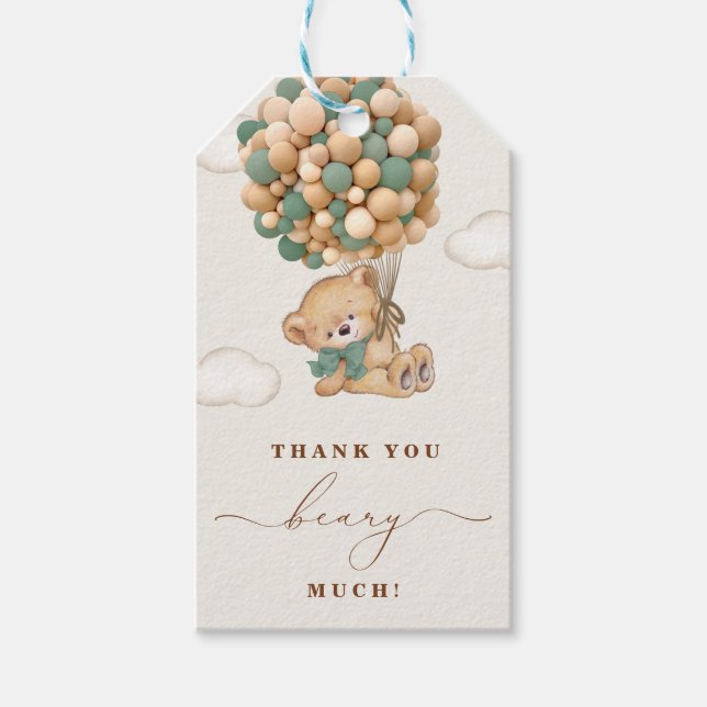 Merci Beary beaucoup de étiquettes cadeaux (Devant)