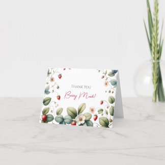 Merci beaucoup, Cartes de remerciement fraise