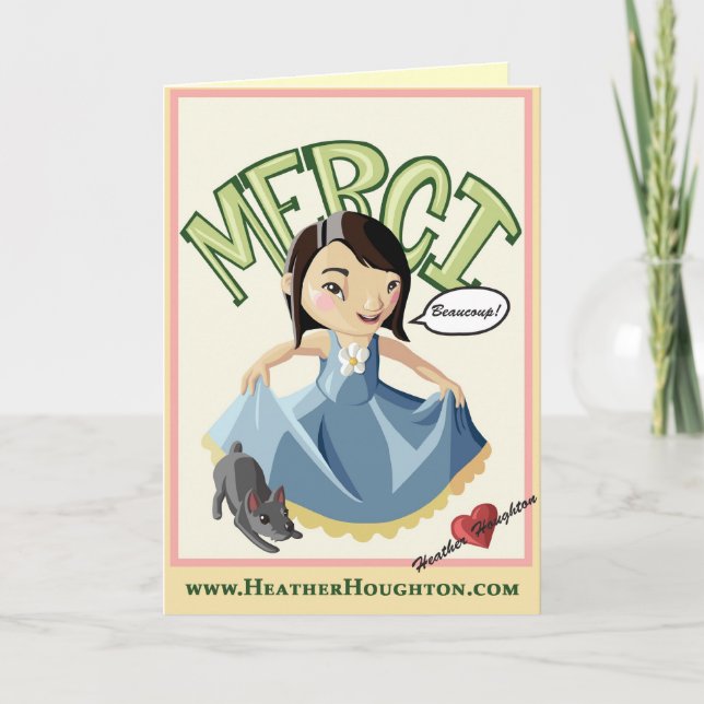 Merci Beaucoup Dankeskarte (Vorderseite)