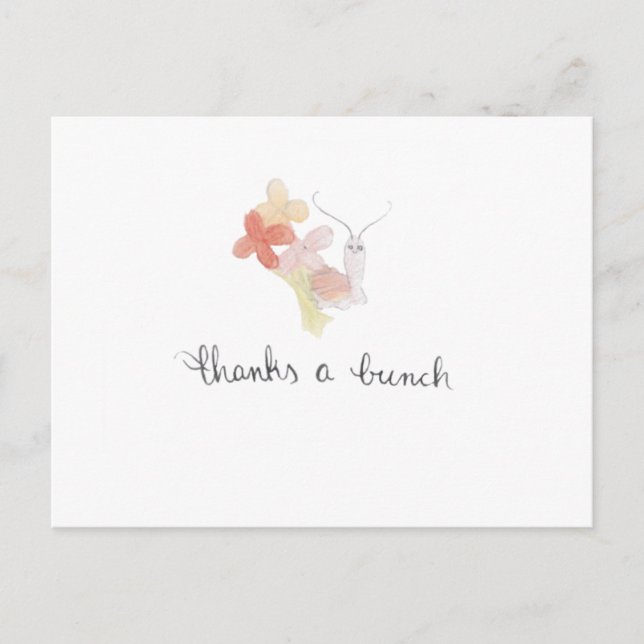 Merci beaucoup escargot Carte de remerciement (Devant)