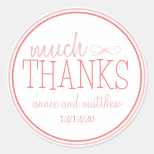 Merci beaucoup Étiquettes (Blush / Terra Cotta)