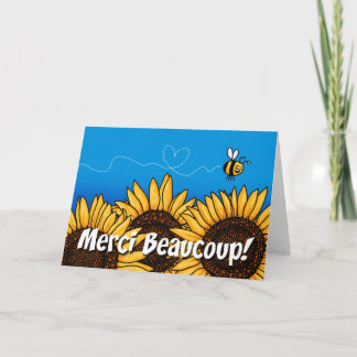 merci beaucoup! (Franzosen danken Ihnen Karte) Dankeskarte