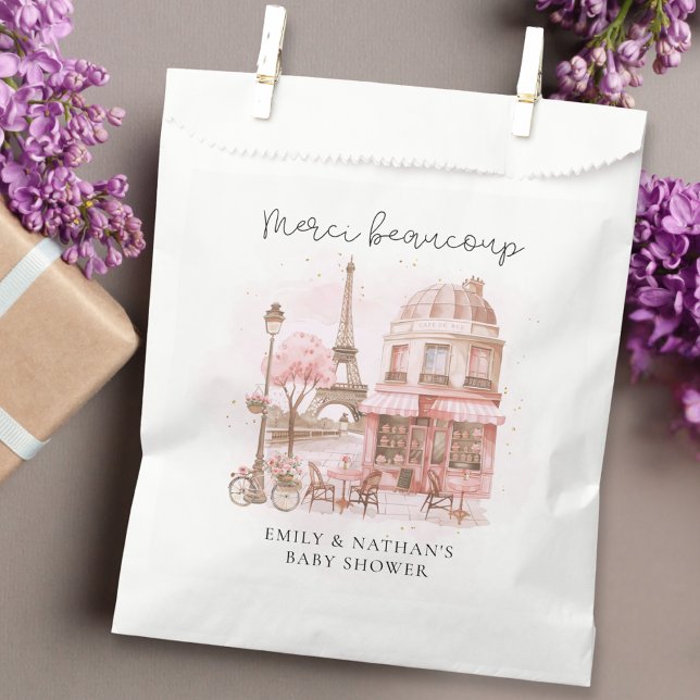 Merci Beaucoup Paris Cafe Baby Dusche Vielen Dank Geschenktütchen (Von Creator hochgeladen)