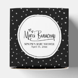 "Merci Beaucoup" Paris Personalisiert Baby Dusche Geschenkschachtel
