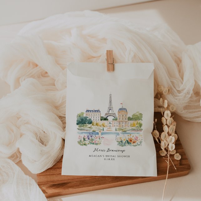 Merci Beaucoup | Parisian Watercolor Garden Geschenktütchen (Von Creator hochgeladen)