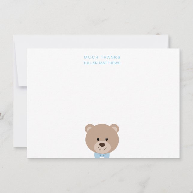 Merci beaucoup Teddy Bear Carte de remerciements (Devant)