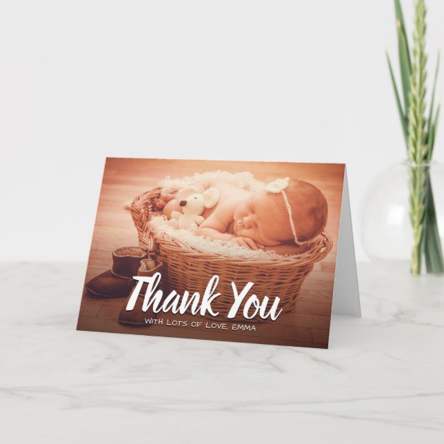 Merci bébé photo personnalisée (Devant)