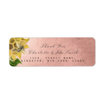Merci Bee Sunflower Adresse de retour Étiquettes