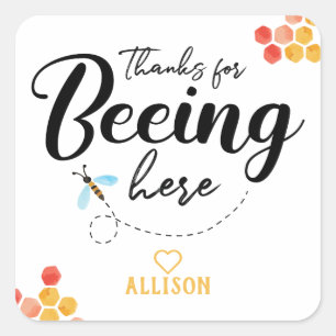 Merci Beeing Here Sticker personnalisé