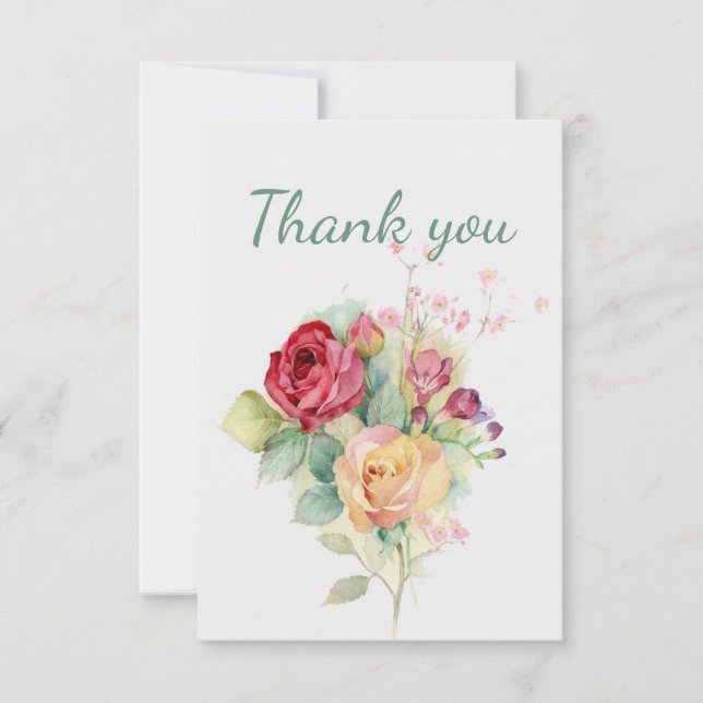 Merci Belle Rose Bouquet Jardin Fleurs (Devant)