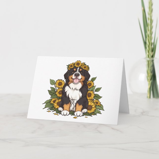 Merci Bernese Mountain Dog Tournesol Couronne (Devant)