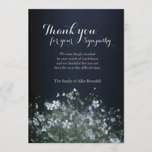 Merci blanc de perte de fleurs sauvages