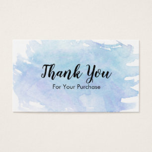 Merci bleu d'éclaboussure d'aquarelle
