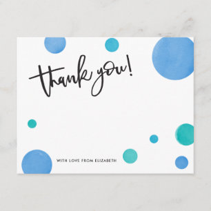 Merci bleu lumineux de baby shower de point de