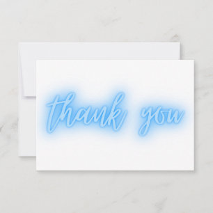 Merci bleu néon tendance