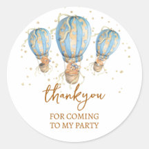 Merci bleu pour Sticker rond classique à venir